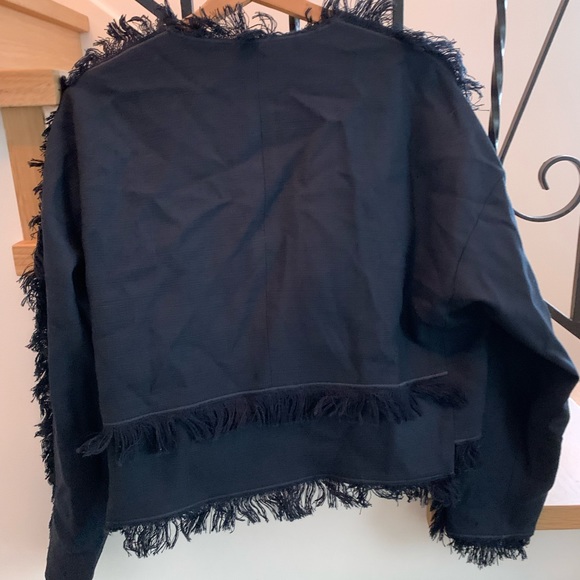Chloe fringe jacket navy/black fringe size FR 38 - Picture 2 of 5